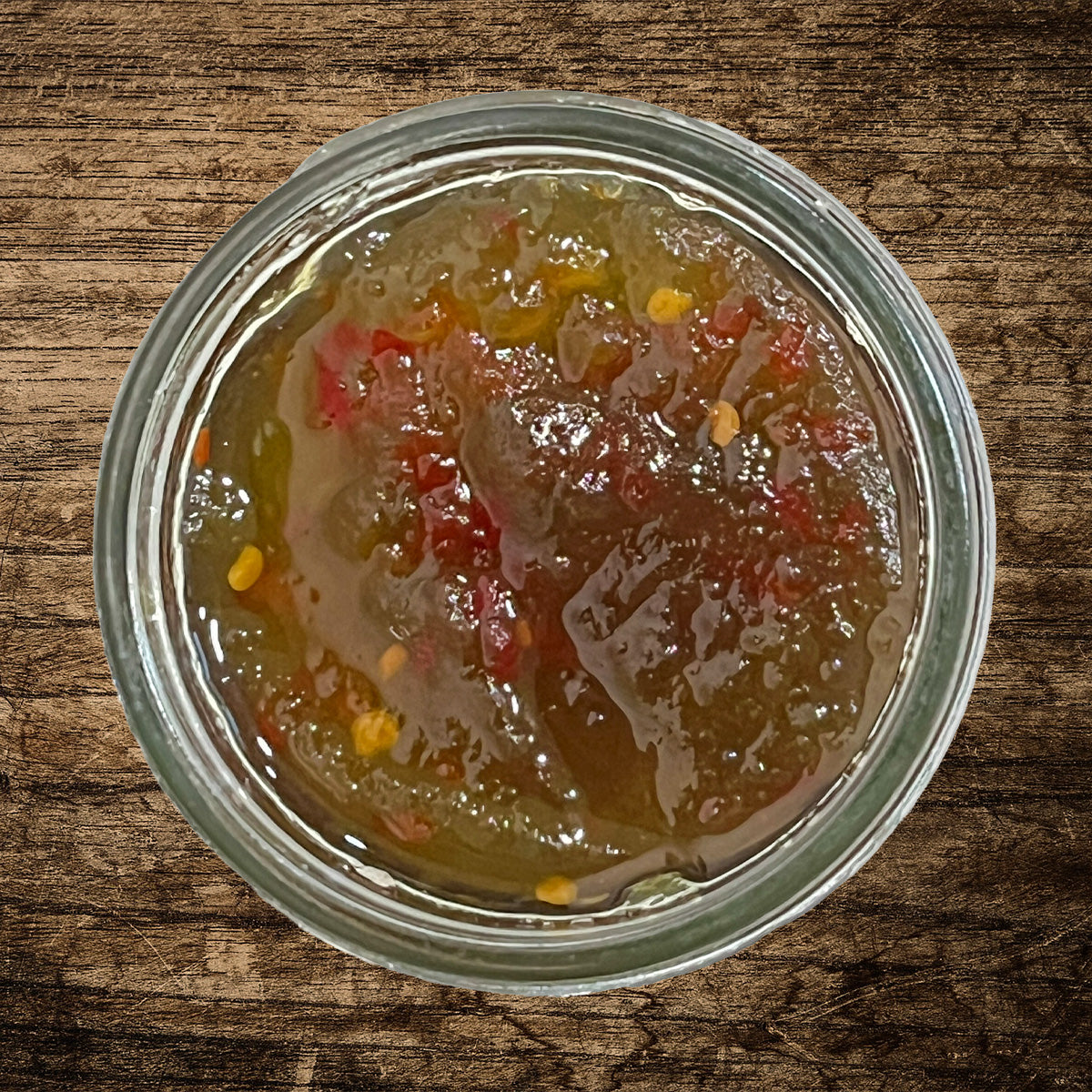 View of the top of the open jar