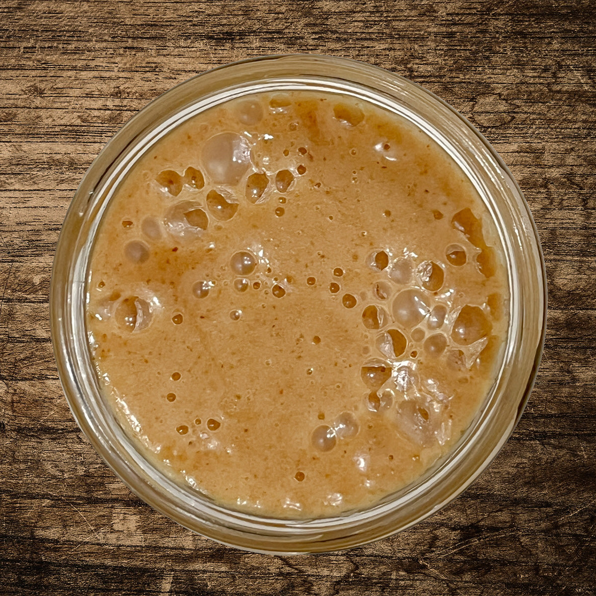 View of the top of the open jar